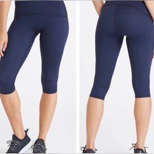 Spanx Boost Active Knee Leggings in Lapis Night Navy / Size M
